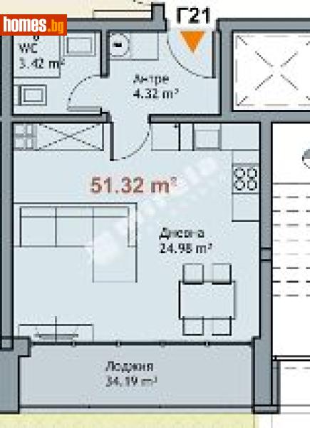 Едностаен, 51m² - М-т Ален Мак, Варна - Апартамент за продажба - МИРЕЛА - 117168171