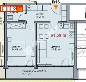 Двустаен, 62m² - Апартамент за продажба - 117168185