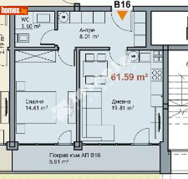 Двустаен, 62m² - М-т Ален Мак, Варна - Апартамент за продажба - МИРЕЛА - 117168185