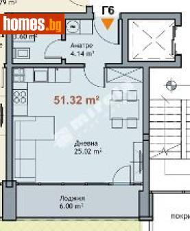 Едностаен, 51m² - Апартамент за продажба - 117168195