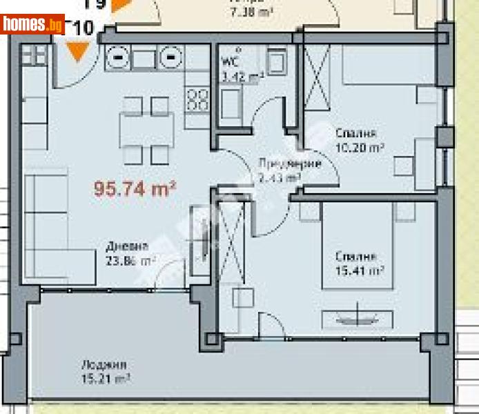 Тристаен, 96m² - М-т Ален Мак, Варна - Апартамент за продажба - МИРЕЛА - 117168201