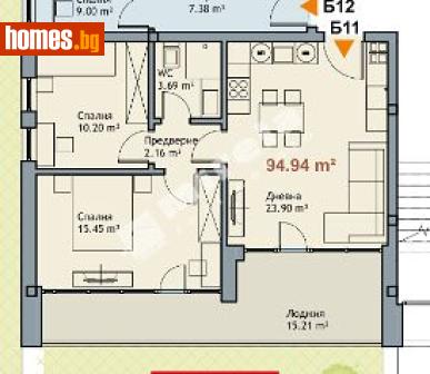 Тристаен, 95m² - Апартамент за продажба - 117168203