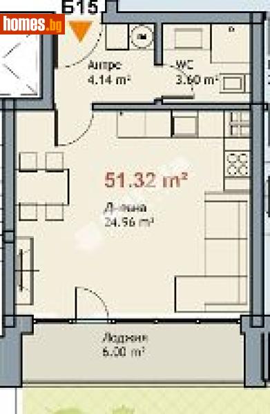 Едностаен, 51m² - М-т Ален Мак, Варна - Апартамент за продажба - МИРЕЛА - 117168205
