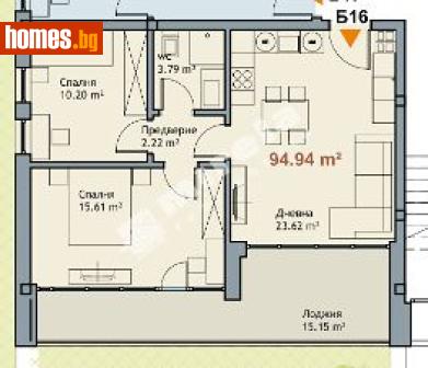 Тристаен, 95m² - Апартамент за продажба - 117168223