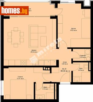 Тристаен, 97m² - Апартамент за продажба - 117168225