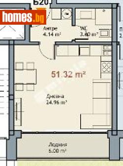 Едностаен, 51m² - Апартамент за продажба - 117168227