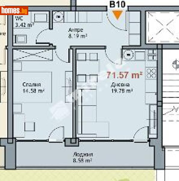 Двустаен, 72m² - М-т Ален Мак, Варна - Апартамент за продажба - МИРЕЛА - 117168228