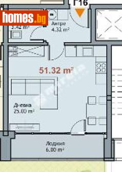 Едностаен, 51m² - Апартамент за продажба - 117168230