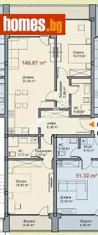 Тристаен, 147m² - Апартамент за продажба - 117168233