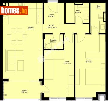 Тристаен, 113m² - Апартамент за продажба - 117168246