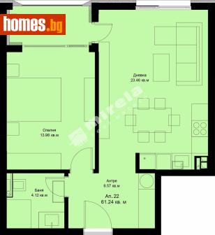 Двустаен, 67m² - Апартамент за продажба - 117168262