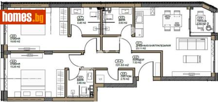 Тристаен, 142m² - Апартамент за продажба - 117168358