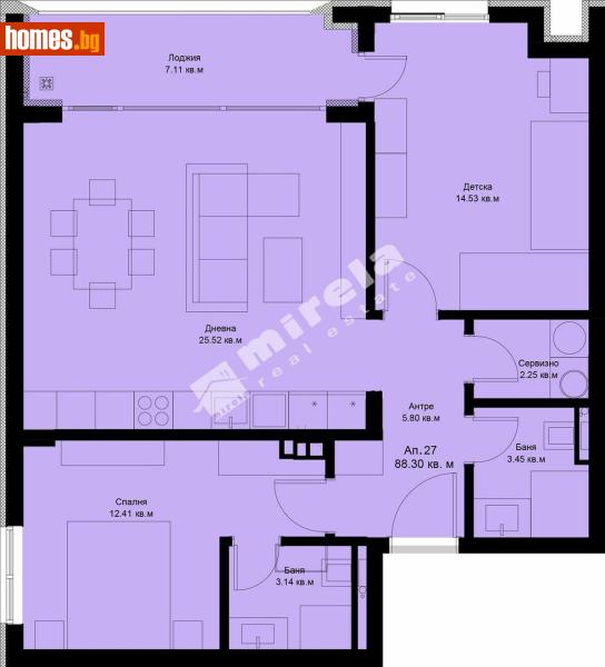 Тристаен, 97m² - Кв. Галата, Варна - Апартамент за продажба - МИРЕЛА - 117168387