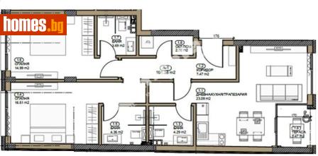 Тристаен, 137m² - Апартамент за продажба - 117168394