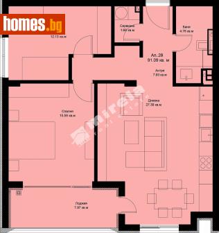 Тристаен, 100m² - Апартамент за продажба - 117168416