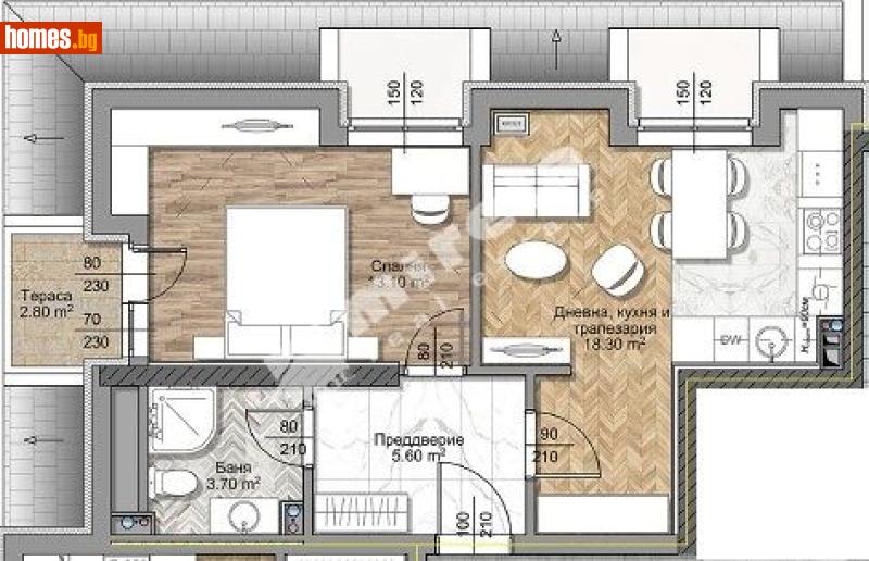 Двустаен, 67m² - Жк. Овча Купел 1, София - Апартамент за продажба - МИРЕЛА - 117168782