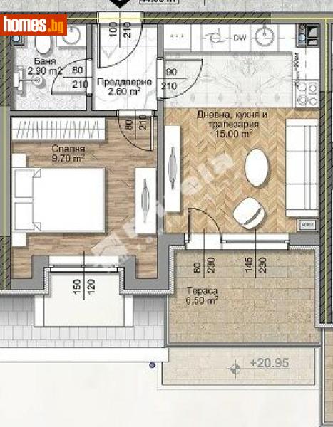 Двустаен, 52m² - Жк. Овча Купел 1, София - Апартамент за продажба - МИРЕЛА - 117168786