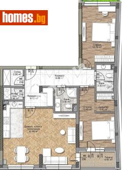 Тристаен, 121m² - Апартамент за продажба - 117168815