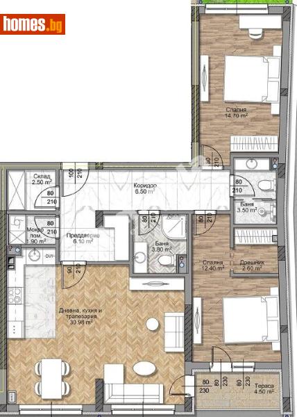 Тристаен, 121m² - Жк. Овча Купел 1, София - Апартамент за продажба - МИРЕЛА - 117168815