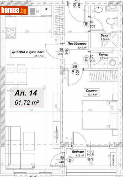 Двустаен, 76m² - Жк. Люлин 10, София - Апартамент за продажба - МИРЕЛА - 117169194