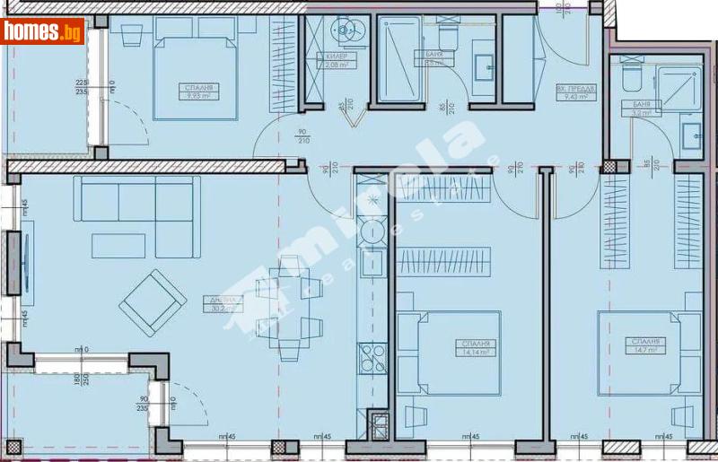 Четиристаен, 131m² -  Кайсиева Градина, Варна - Апартамент за продажба - МИРЕЛА - 117169900