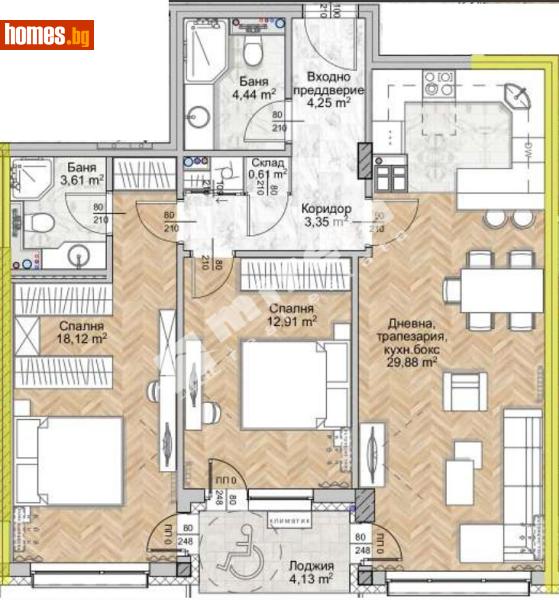 Тристаен, 110m² - Жк. Люлин 8, София - Апартамент за продажба - МИРЕЛА - 117170201