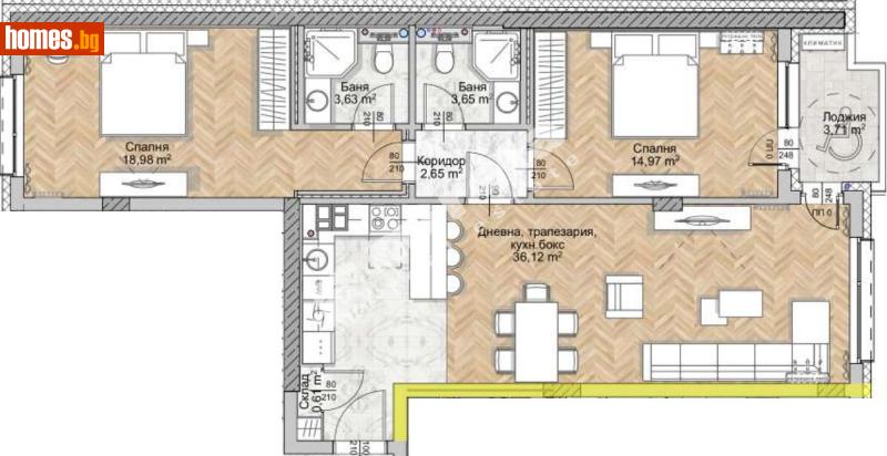 Тристаен, 113m² - Жк. Люлин 8, София - Апартамент за продажба - МИРЕЛА - 117170306