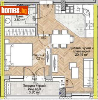 Двустаен, 55m² - Апартамент за продажба - 117170599