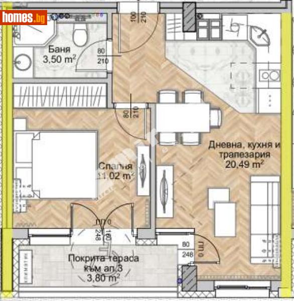 Двустаен, 55m² - Жк. Люлин 8, София - Апартамент за продажба - МИРЕЛА - 117170599
