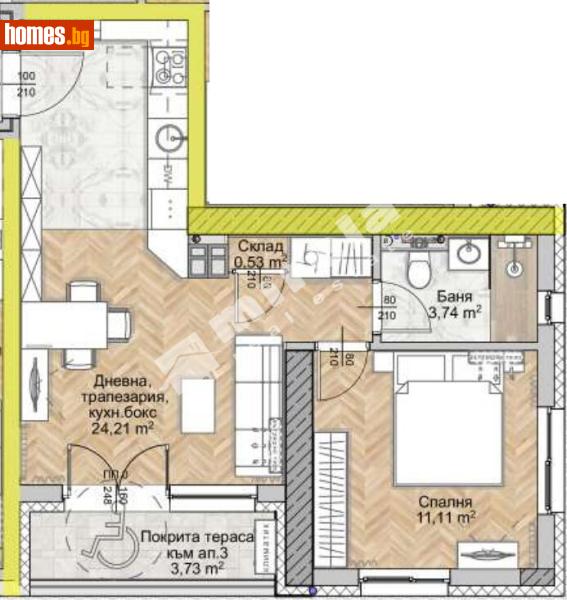 Двустаен, 63m² - Жк. Люлин 8, София - Апартамент за продажба - МИРЕЛА - 117170621