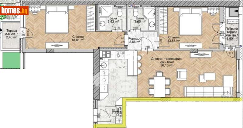 Тристаен, 112m² - Жк. Люлин 8, София - Апартамент за продажба - МИРЕЛА - 117170625
