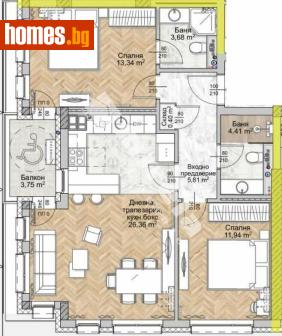 Тристаен, 97m² - Апартамент за продажба - 117170864