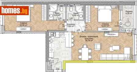 Тристаен, 110m² - Апартамент за продажба - 117170929