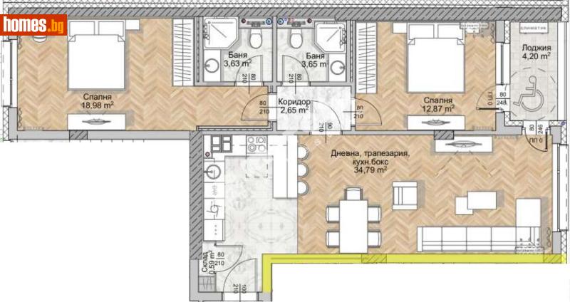 Тристаен, 110m² - Жк. Люлин 8, София - Апартамент за продажба - МИРЕЛА - 117170929