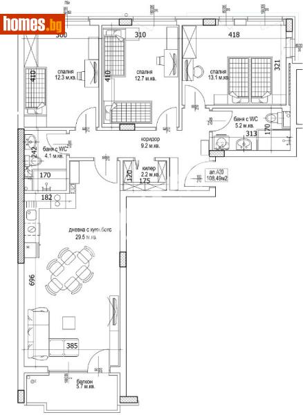 Четиристаен, 129m² -  Кайсиева Градина, Варна - Апартамент за продажба - МИРЕЛА - 117171192