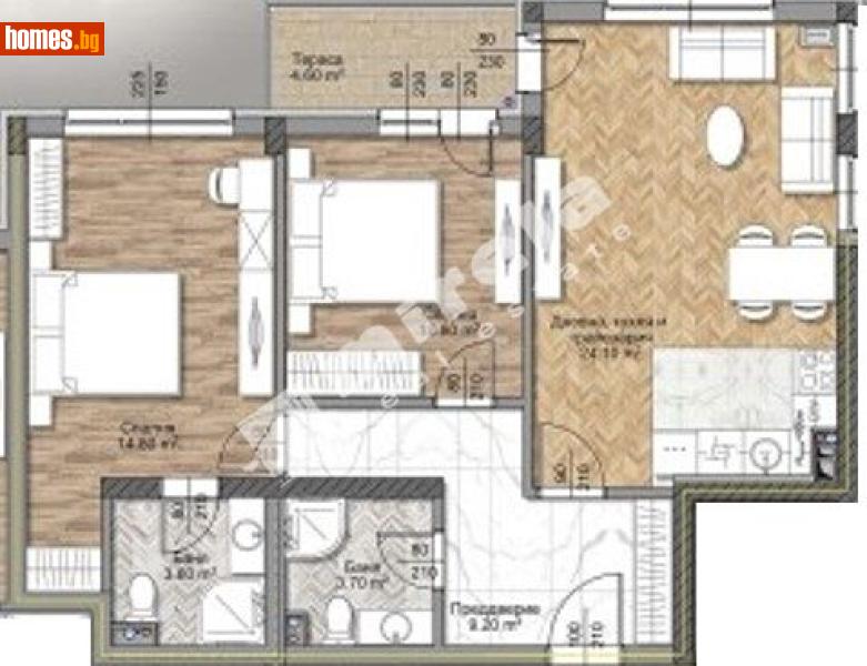 Тристаен, 103m² - Жк. Овча Купел 1, София - Апартамент за продажба - МИРЕЛА - 117171655