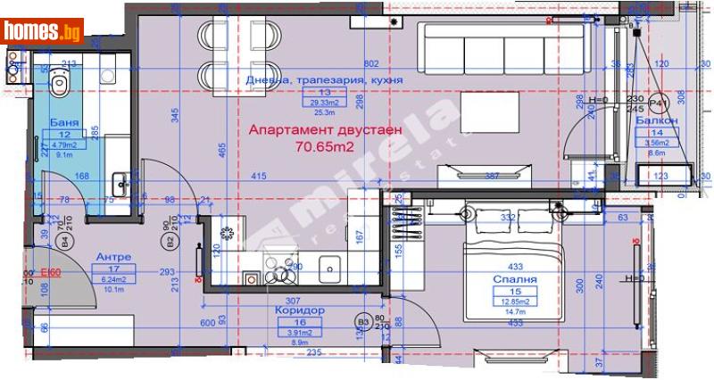 Двустаен, 82m² - Кв. Бояна, София - Апартамент за продажба - МИРЕЛА - 117172108