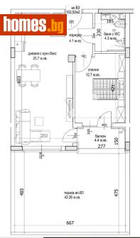 Двустаен, 117m² - Апартамент за продажба - 117172326