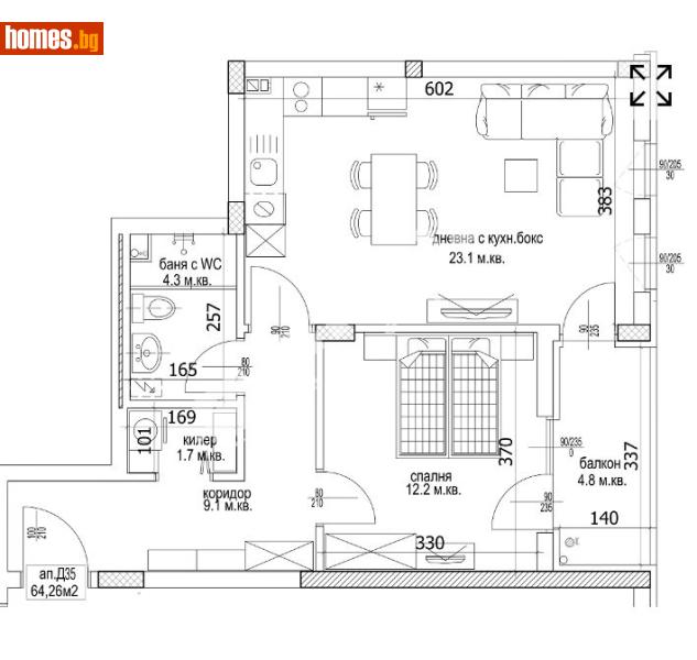 Двустаен, 76m² -  Кайсиева Градина, Варна - Апартамент за продажба - МИРЕЛА - 117172371