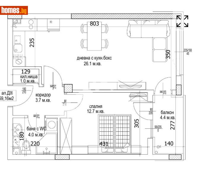 Двустаен, 70m² -  Кайсиева Градина, Варна - Апартамент за продажба - МИРЕЛА - 117172373