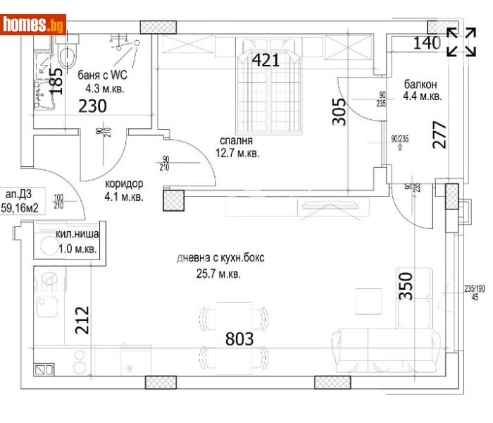 Двустаен, 70m² -  Кайсиева Градина, Варна - Апартамент за продажба - МИРЕЛА - 117172573