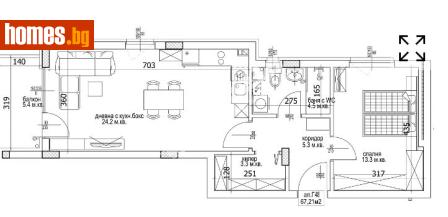 Двустаен, 80m² - Апартамент за продажба - 117172620