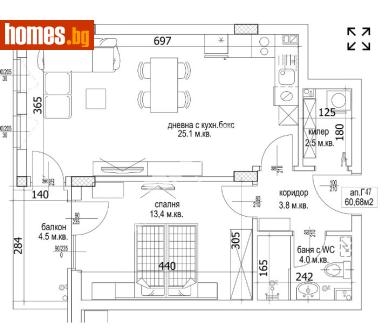 Двустаен, 72m² - Апартамент за продажба - 117172642