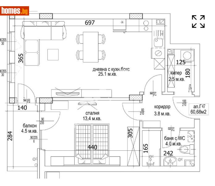 Двустаен, 72m² -  Кайсиева Градина, Варна - Апартамент за продажба - МИРЕЛА - 117172642