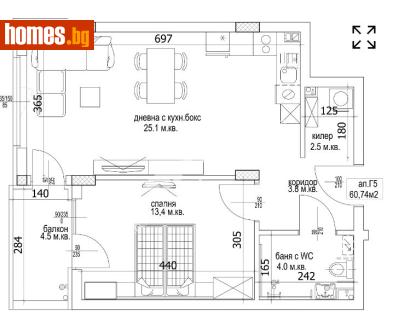 Двустаен, 72m² - Апартамент за продажба - 117172988