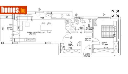 Двустаен, 80m² - Апартамент за продажба - 117173027