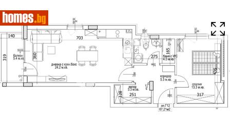 Двустаен, 80m² - Апартамент за продажба - 117173093