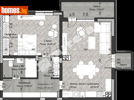 Двустаен, 115m² - Апартамент за продажба - 117173144