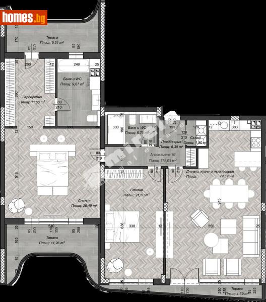 Тристаен, 178m² - София, София - град - Апартамент за продажба - МИРЕЛА - 117173216
