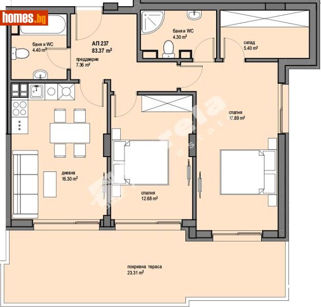 Тристаен, 98m² - Жк. Левски Г, София - Апартамент за продажба - МИРЕЛА - 117173300